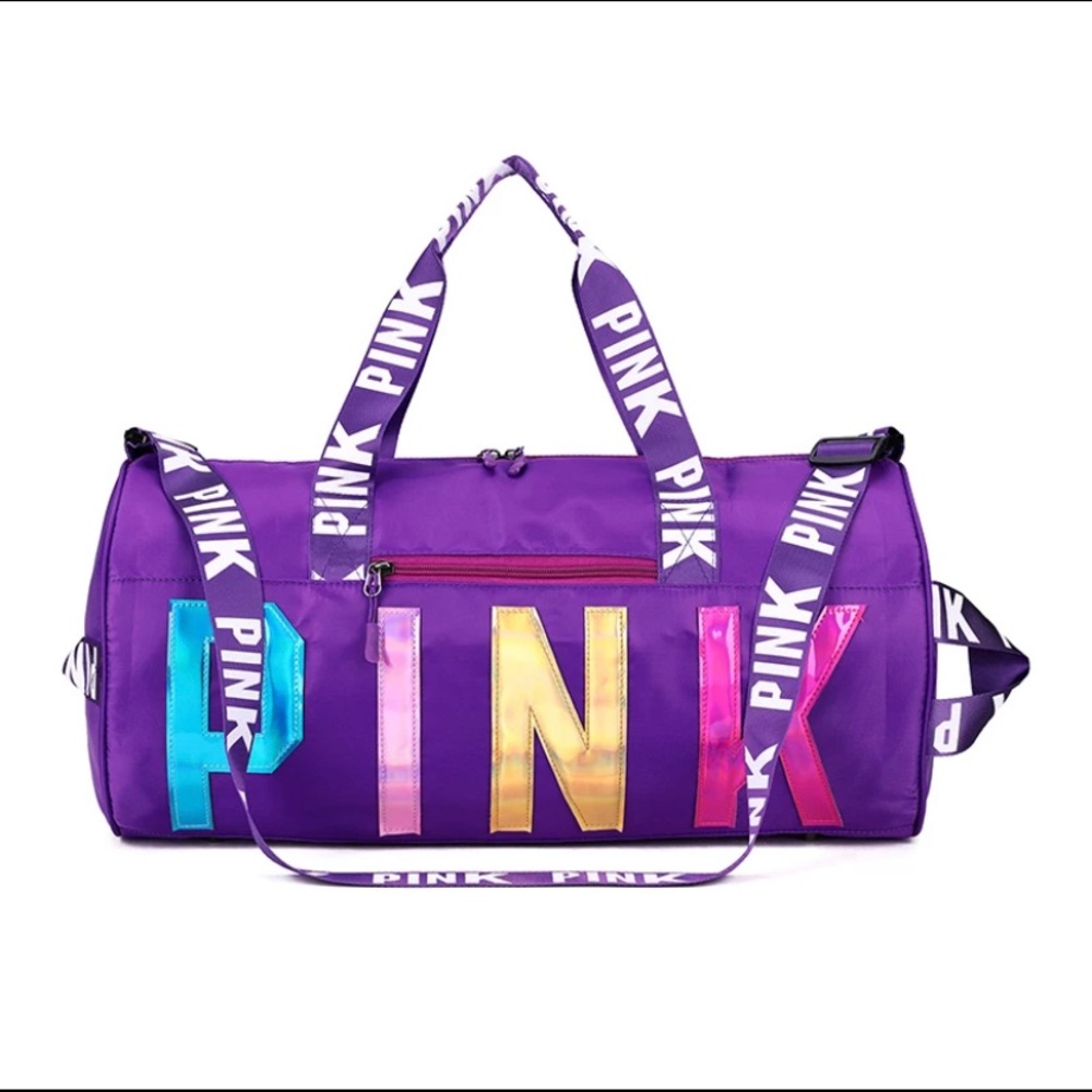 Purple Victoria secret duffle bag